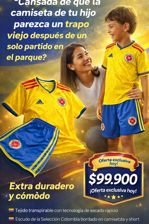 Uniforme de Fútbol Selección Colombia para Niño
