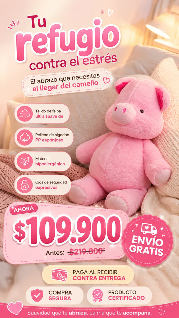 Peluche de Cerdito Rosa Suave de Felpa