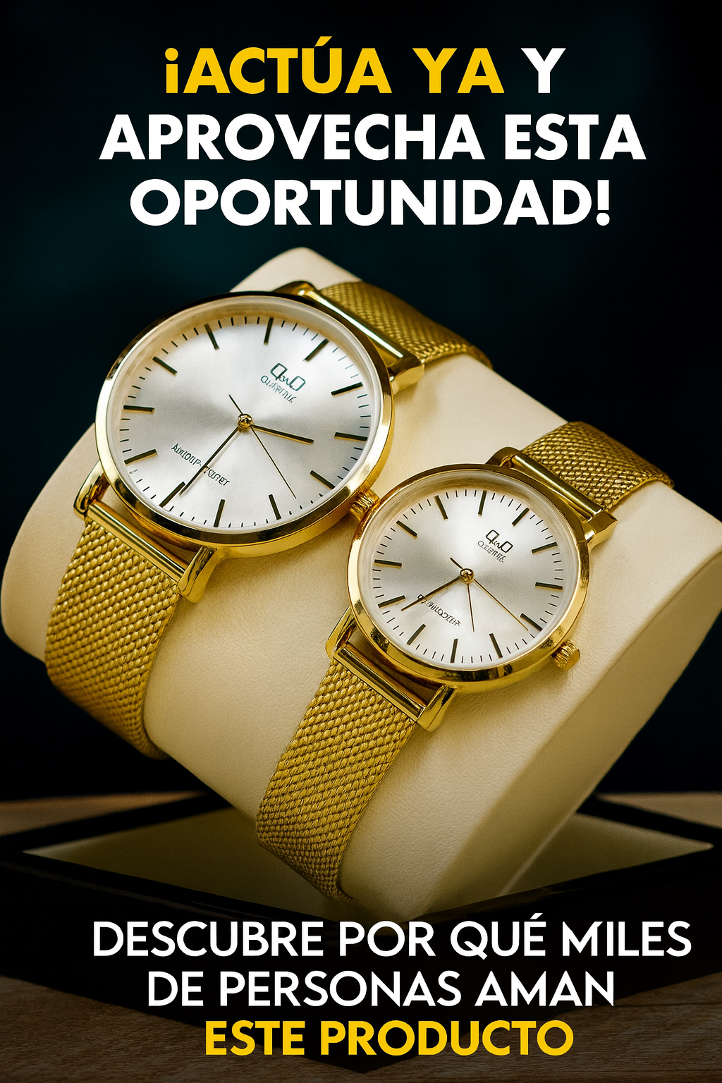 Reloj Q&Q Pareja Elegancia sincronizada en cada segundo