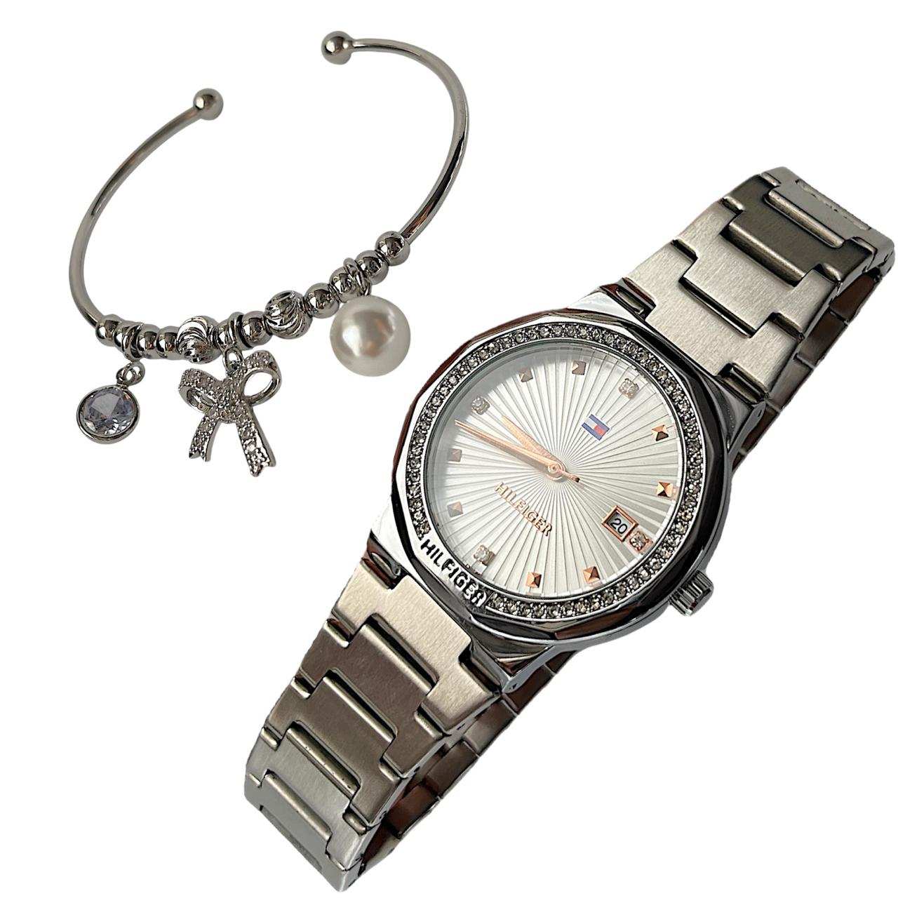 RELOJ TOMMY METALICO + MANILLA