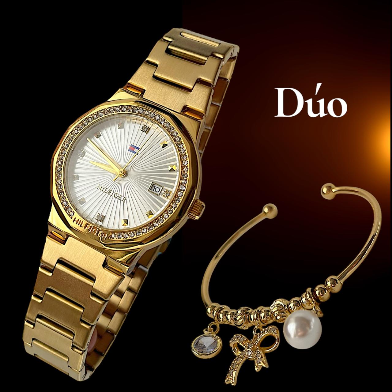 RELOJ TOMMY METALICO + MANILLA