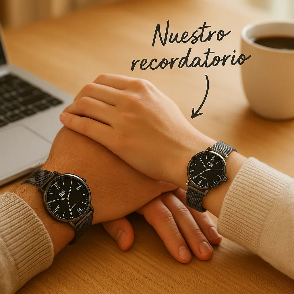 Reloj Q&Q Pareja Elegancia sincronizada en cada segundo