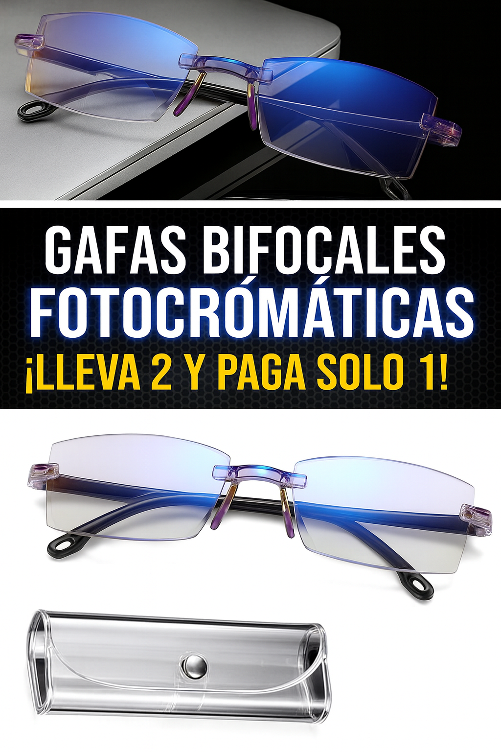 Gafas Bifocales Fotocromáticas – Visión nítida y protección 2x1