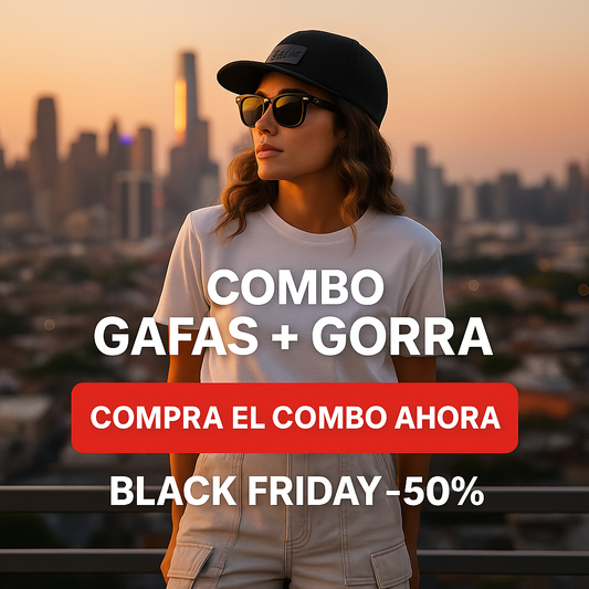 Combo Black Friday Gorra Premium + Gafas UV400 con 50% OFF