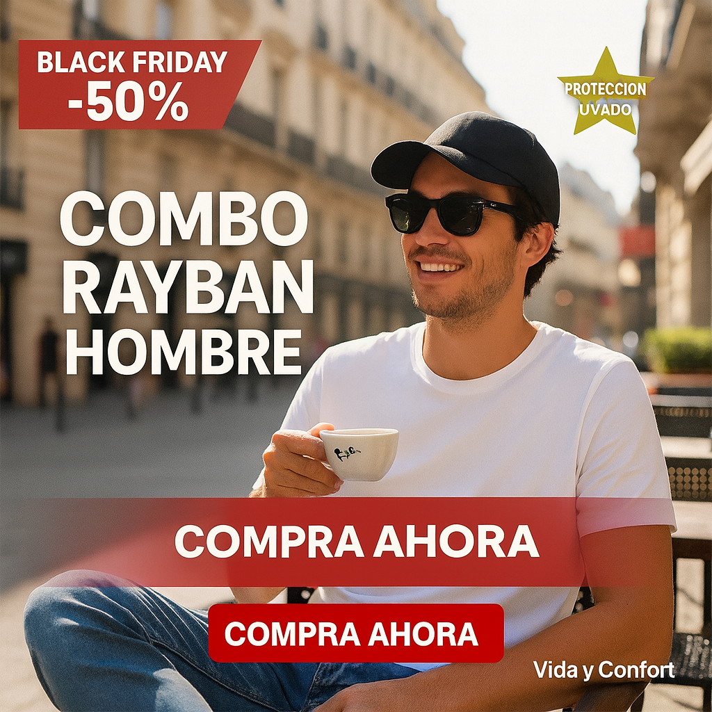 Combo Black Friday Gorra Premium + Gafas UV400 con 50% OFF