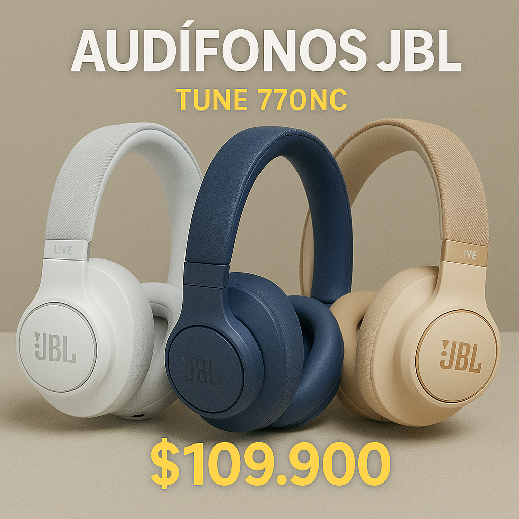 🎧 Audífonos JBL 770NC Sonido Premium + Cancelación de Ruido