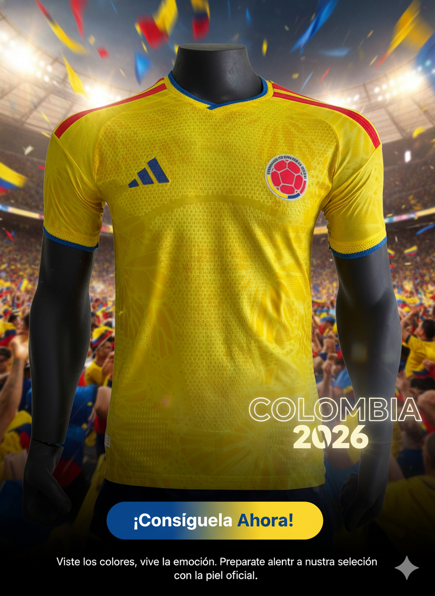 Camiseta Colombia 2026  Edition Inspirada en la pasión del Mundial 1.1⚽