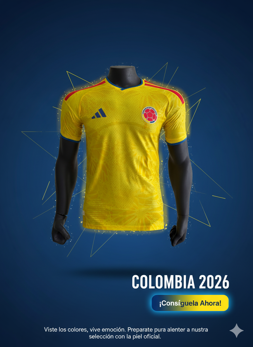 Camiseta Colombia 2026  Edition Inspirada en la pasión del Mundial 1.1⚽