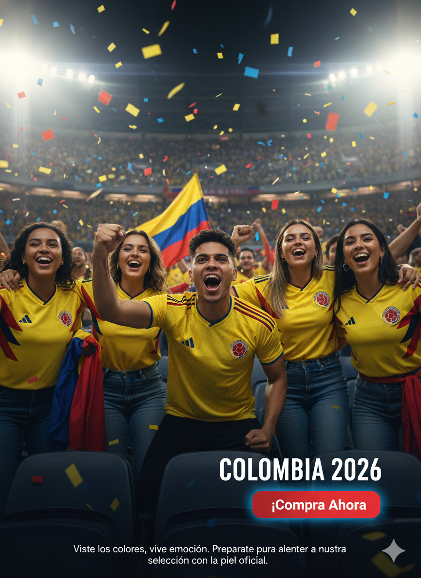 Camiseta Colombia 2026  Edition Inspirada en la pasión del Mundial 1.1⚽