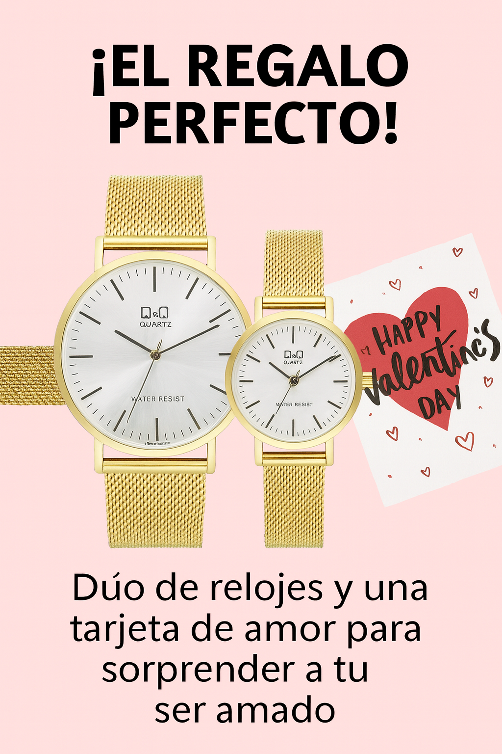 Reloj Q&Q Pareja  Elegancia sincronizada en cada segundo