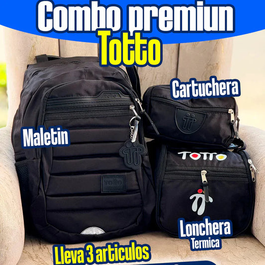 Trío Estudiantil : morral + lonchera + cartuchera en oferta