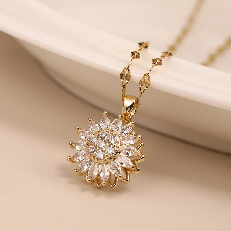 ✨ Collar Girasol Giratorio – Tu amuleto de optimismo y resiliencia ✨