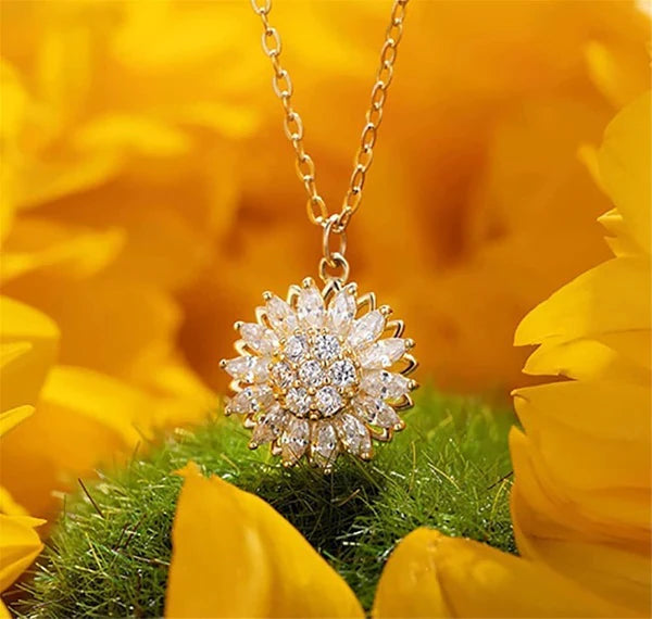 ✨ Collar Girasol Giratorio – Tu amuleto de optimismo y resiliencia ✨