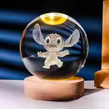 ✨🩵 “Stitch en Esfera LED 3D – Magia Disney que ilumina y enamora” ✨💡
