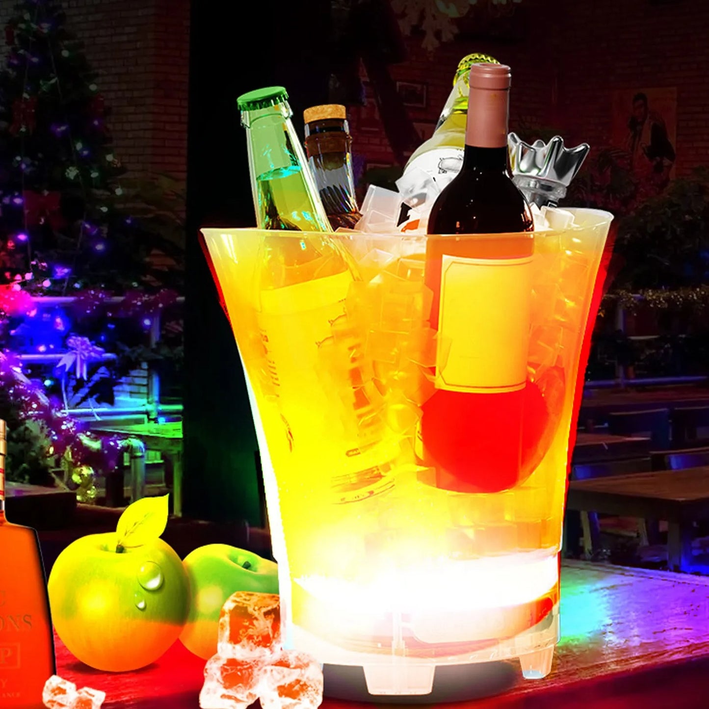 Hielera LED Party ¡Ilumina tu fiesta y mantiene todo helado! 💡🍾