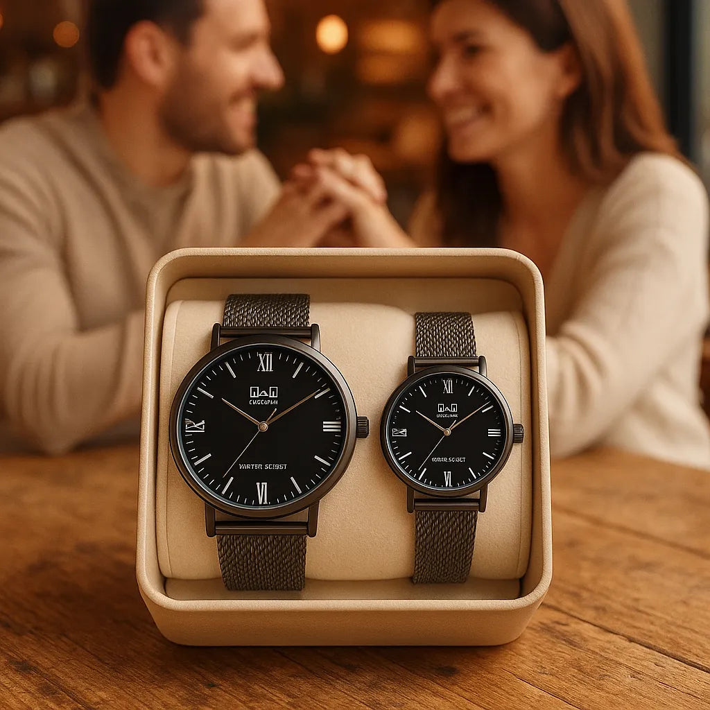 Reloj Q&Q Pareja  Elegancia sincronizada en cada segundo